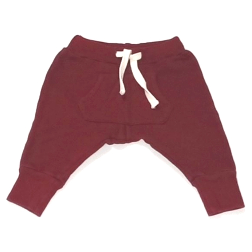 Mini Mioche organic maroon sweatpants US 3-6M
